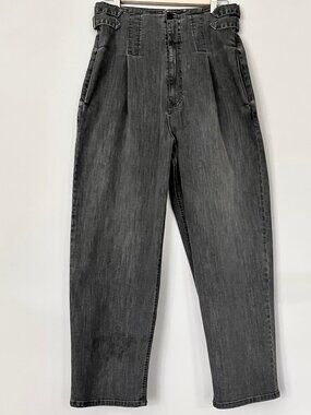 NWOT JUCCA - Gray Barrel Leg Denim Trouser Jeans - 30 / U.S. 10 - Made in Italy
